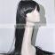 2016 New popular long straight silk black wigs N280