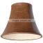 wholesale leather waisted round lamp shade with brown color popular in USA for desk lamp standing lamp