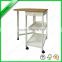 Hight quality bamboo outdodr kitchen cart with drawer