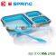 Food grade silicone fold design with spoon portable microwave lunch food box