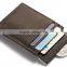 Corporate gift items leather credit card holder rfid with coin pocket