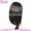 2016 New Style Glueless human hair short bob wigs with bangs Virgin Brazilian Lace Front Wig Bob Style