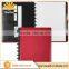 spiral pu leather notebooks refillable business notepads with pen loop & pockect