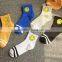 Korea Harajuku cartoon smiley face cotton sport socks, retro socks two bars socks,Children socks,Kids socks