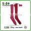 cable pattern string with pom pom knee-high acrylic socks