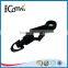 Black metal spring clip snap hook for bag