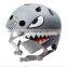 Cartoon design silvery cool bike helmets for adults