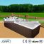 JOYSPA JY8601 Model Outdoor Whirlpool Spa Pool Hot Tub Combo Fiberglass Swimming Pool with Massage