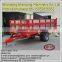 single axle 4 wheels stainless steel dump farm tipping trailer