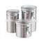 Stainless Steel Clear Top Can Jar Stackable Herbs Spice canister with clamp