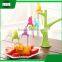 eco plastic tableware kid cartoon tree humming bird birdie fruit fork set