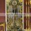French Antique Gilded Bronze Clock with Marble Stand