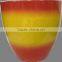 Double color glazed plastic flower pot square