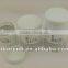 Set 3 white Colored Metal Coated ball shape glass storage jar