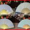 Pure color bamboo wedding paper fan