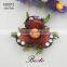Italy Classic handmade make small rhinestone leather flower for shoes