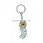 OEM popular best grade metal soft pvc car pom pom keychain with logo