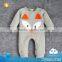 WR016B fashion clothing set 2017 organic cotton spring baby boutique animal romper