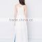 Bulk Wholesale Linen cotton open split elegant beautiful ladies white maxi dress