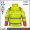 Safety 300D Oxford Parka hi vi Bomber Jacket Protective Clothing