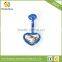 fluorescence Surgical Trendy Stainless Steel Heart Shape Belly Buttoning Sexy Body Piercing Jewelry
