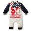 2016 new design scarf pattern long sleeve baby romper