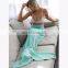 Stuffed soft mermaid tail blanket
