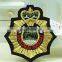Stick-on custom crown patch embroidery patch no MOQ , crown patch in stock iron on, sewing for cloth