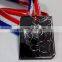 shiny silver plated custom medal for football sport event enbossed figures offered
