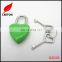 Colored Zinc alloy heart padlock