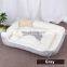 Soft & Comfortable Cuddler Dog Bed Reversible Removable Washable Pet Sofa Bone Pattern Dog Bed