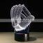 3D Night Light Lamp Acrylic Colorful Mitt Baseball Glove Sports Touch Switch