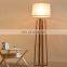 Wood and fabric tripod floor lamp standing lamp lighting