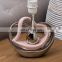 Creative love theme restaurant table decoration cheap pink heart shape table lamps ceramic for hotel bedside