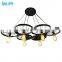 Industrial Lighting Pendant Lamp Vintage Wheel Gear Edison Iron Pendant Light