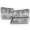 Headlamps Fit for Chevy Silverado Avalanche Bumper Headlight Clear Corner Chrome GM2502224 / GM2503224