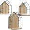 Natural Grained wooden  Panels Hangers House Worlds Floating Wire metal wood Shelves