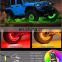 New Double Sides LEDs Wheel Ring Light 15.5 inch Car Truck RGB Control Multicolor