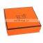 Luxury Orange Printing Paper packing box Custom Printed Recycled book gift box