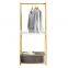 Eco-friendly Bamboo storage stand rack Hat Coat Hanger Rack with cloth Storage box