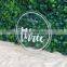 Round Wedding Signs Acrylic Table Numbers with Holder Stand with Gold Number