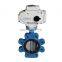 High Performance  AC220V DN50  Cast iron  lug  electric Butterfly Valve