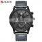 Curren 8217 Customized Men Quartz Hand Watch Leather Chronograph Luxury Watches Custom Logo