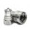 Stainless Steel Hydraulic Quick Disconnect Couplers With Groove Plug ISO A Hydraulic Push in Connect Quick Couplings Nipple Set