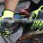 13G HPPE Cut Resistant Lining Black Nitrile Rubber Palm Coated Impact Gloves