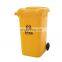 240L big public outdoor HDPE standing plastic waste bin wheeled garbage container medical trash can