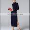 Sexy split package hip party knit sweater dress for women