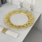 New Arrival Mirror Hollow Charger Plate Lace Fruit Plate Banquet Place Mat