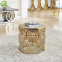 Wholesale Gold Stainless Steel Side Tables Hotel Lounge End Table Marble Side Table