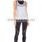 Womens Clothing 2016 Spring Latest Women Muscle Tee with Mesh Trim